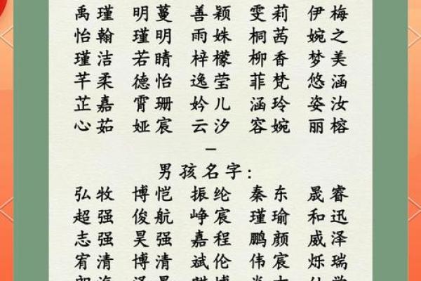 如何为孩子取一个带行字的独特名字