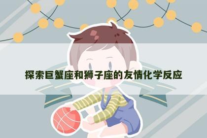 探索巨蟹座和狮子座的友情化学反应