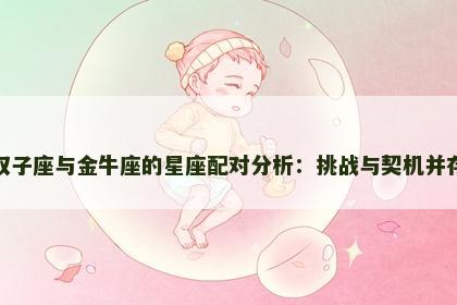 双子座与金牛座的星座配对分析：挑战与契机并存