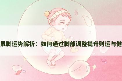 属鼠脚运势解析：如何通过脚部调整提升财运与健康