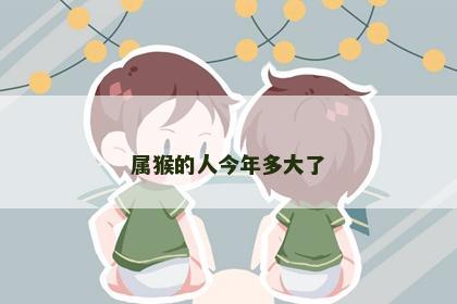 属猴的人今年多大了
