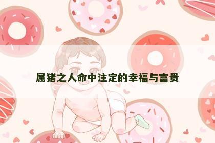 属猪之人命中注定的幸福与富贵