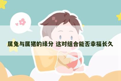 属兔与属猪的缘分 这对组合能否幸福长久